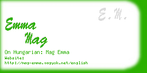 emma mag business card